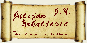 Julijan Mrkaljević vizit kartica